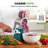 Nutrichef 3 In 1 Cheese Grater & Shredder | Strong Suction Base, Rotary Handle With Safety Lock | Includes Hand Crank & 3 Drum Blades For 3 Textures, Fine, Medium & Strips | Green-121710370