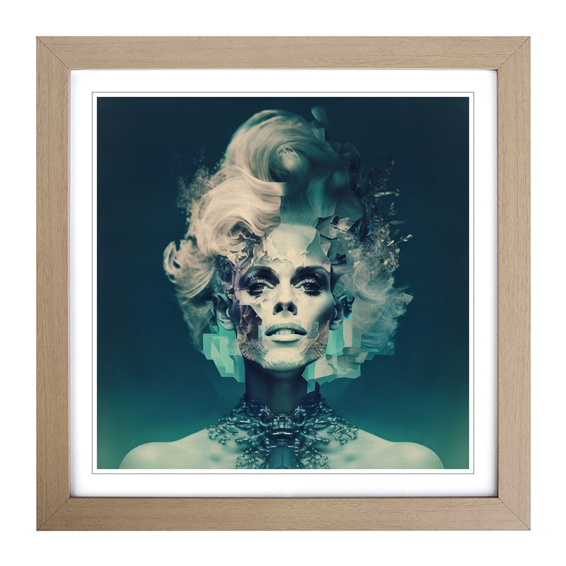 Single Picture Frame Print on Wood, Oak