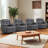 37.1" Wide Modern And Super Soft Overstuffed Power Standard Recliner With Padded Armrest(Set of 4)-109259455