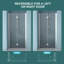 Porte de douche pliante l 34 po x H 72 po avec verre trempé - plage réglable pour espacer les murs