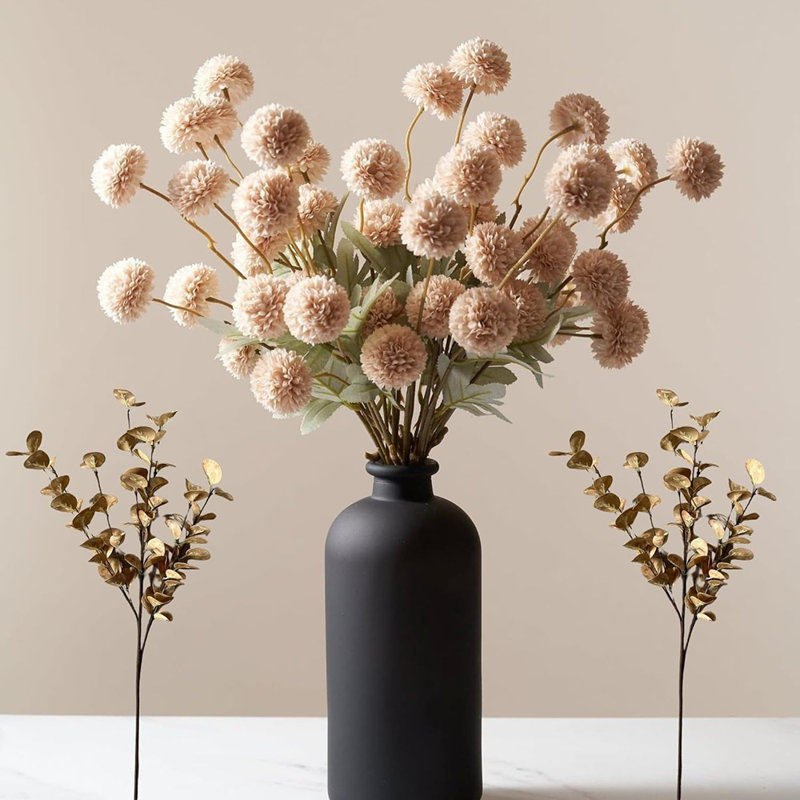Fleurs artificielles 10 tiges d'eucalyptus, fausses mamans longues ...