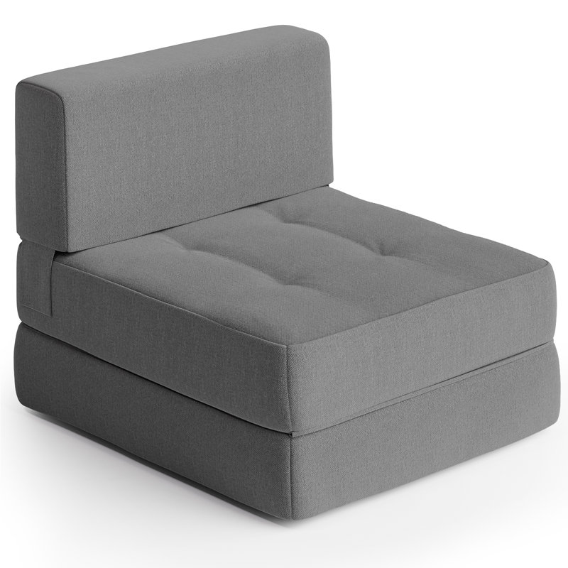 Canapé-lit moderne pliant 3-en-1, canapé-lit rembourré convertible avec coussin rembourré, lit d'invité confortable pour le bureau personnel, la chambre à coucher et les petits appartements