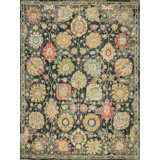Oxford Hand-knotted Ghazni Wool, Black Area Rug