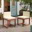 Ensemble de 2 chaises de salle à manger d'extérieur ou d'intérieur modernes, sans accoudoirs, parfaites pour les patios, les balcons et la salle à manger