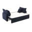 Canapé-lit modulaire avec 3 coussins décoratifs et matelas double