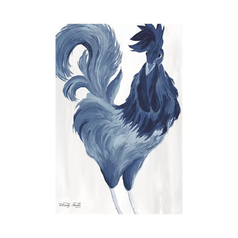 Green & Purple Rooster I by Cindy Jacobs - Wrapped Canvas Gallery-Wrapped Canvas Giclée, 101.6 cm H x 66.04 cm W x 1.91 cm D