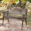 Banc de jardin en fonte d'aluminium Caffey