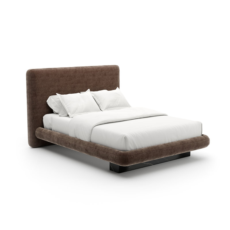 *Overlap Uph Bed, Queen, Dark Taupe