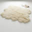 Stylish Sheepskin Shape Flokati Rug. organic wool pile. Shaggy Wool Area Rug-996596630