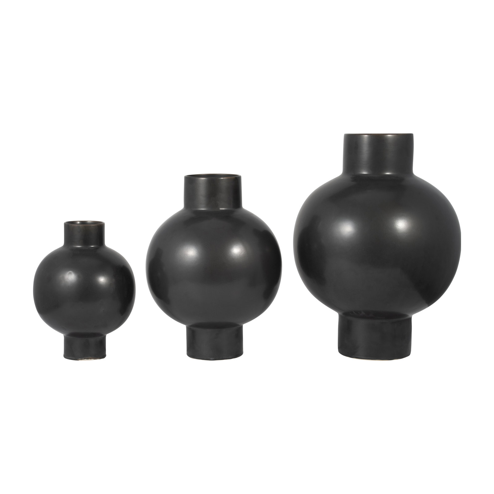 Bronsyn Ceramic Table Vase, 15" H x 11" W x 11" D, Gray