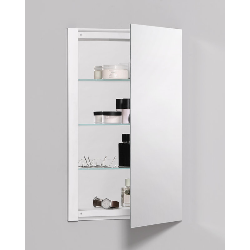 R3 Series Recessed or Surface Mount Frameless Medicine Cabinet with 3 Adjustable Shelves, Beveled edge, 26"H x 20"W x 4"D