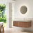 48" Modern Floating Bathroom Vanity with Sink, Wall Mounted Plywood Cabinet, Roma Travertine Sintered Stone Top, Soft-Close Storage, Pre-Assembled-540831643-540831645