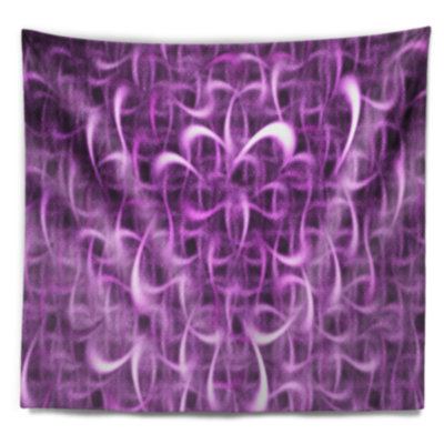 Tapisserie abstrait mauve aquarelle de motif fractal