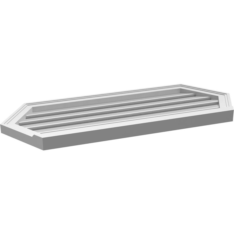 Évent horizontal fonctionnel à pignon en uréthane à surface horizontale Signature, H 18 po x l 42 po x P 2 po