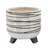 S/2 Ceramic 6/8" Footed Planter