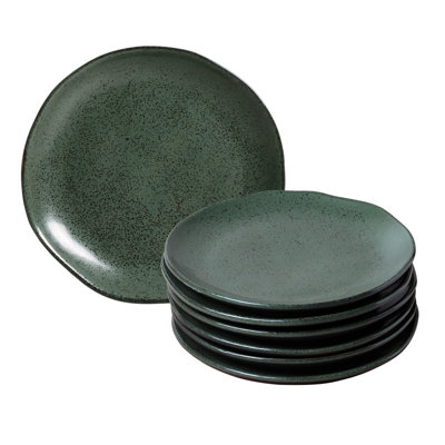 Assiette à hors-d'œuvre en grès biologique Arauco de 7,6 po (ensemble de 6)