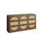 Armoire 9 tiroirs avec façade en rotin