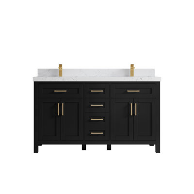 Ensemble de meuble-lavabo double 60 po