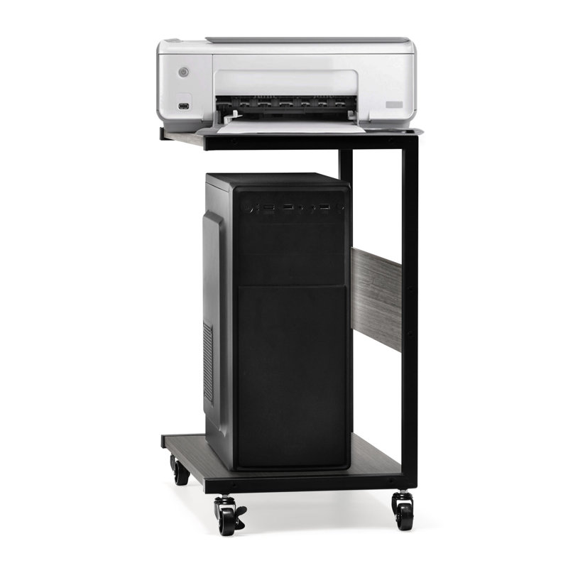 22'' H x 19.68'' W CPU Holder with Wheels, Grey