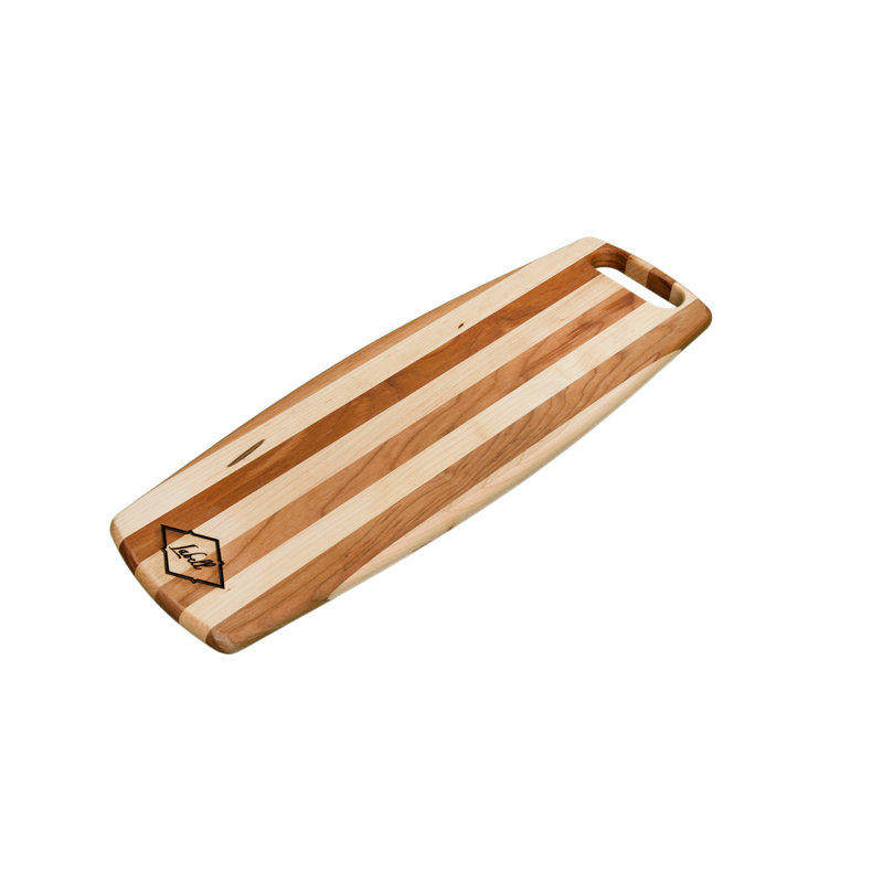 Plateau de service / planche à découper en cerisier et érable Labell