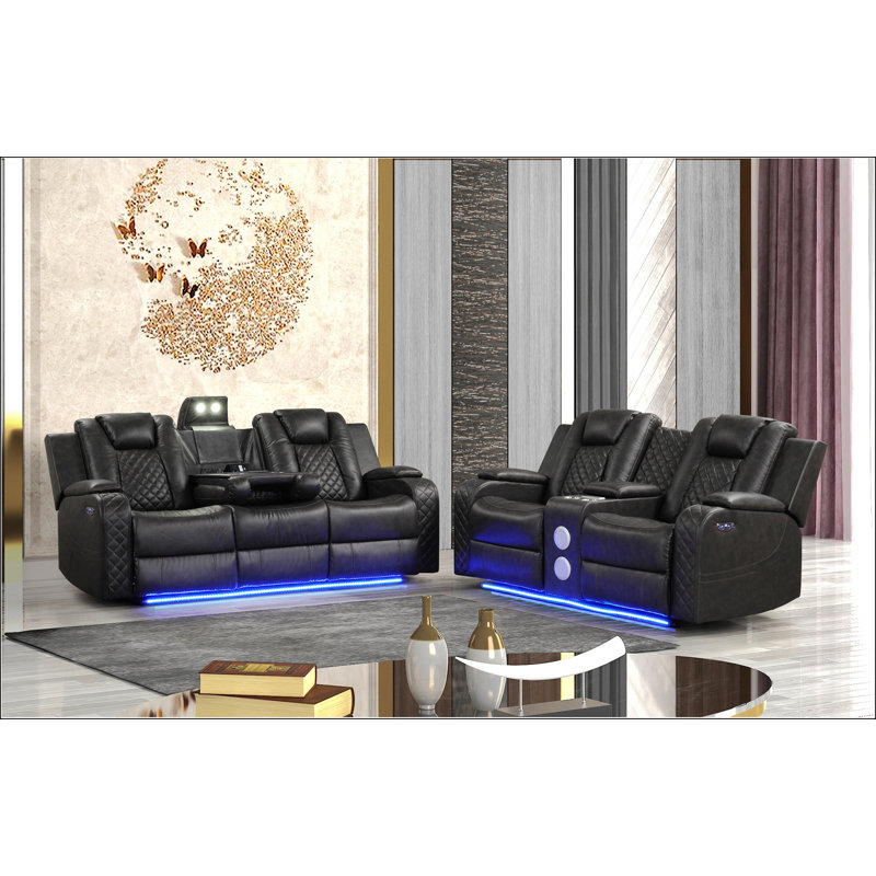 DEL et fauteuil inclinable électrique, Noir