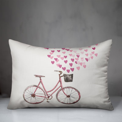  Valentine Bike Lumbar Pillow