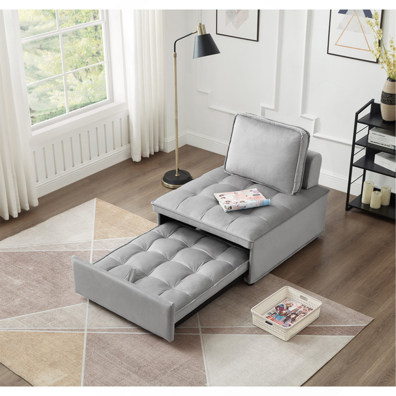 Convertible Sleeping Sofa Bed, Gray