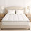 Coussin-plateau surmatelas Macy - peluche et support pour piquage à carreaux cloisonnés couette et canard lit avec matelas en plumes avec gousset et housse en coton-320450331-350217772