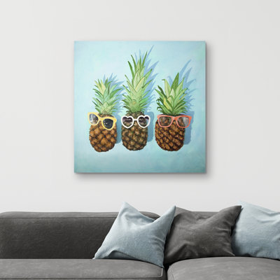 Summer pineapples - 32"x32" art on canvas