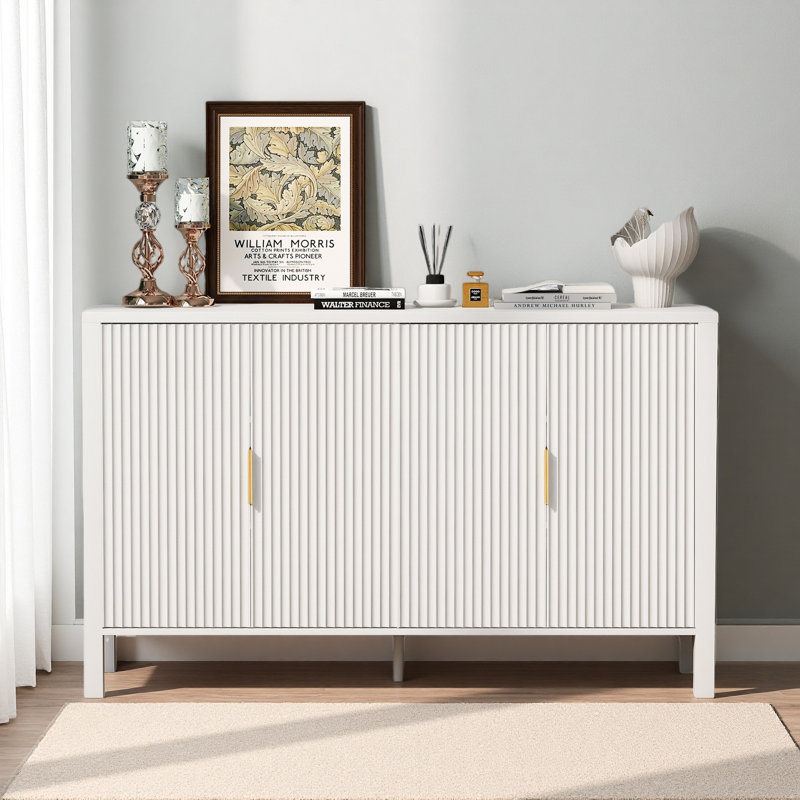 Armoire de rangement 57,5 po Modern Modern, Blanc