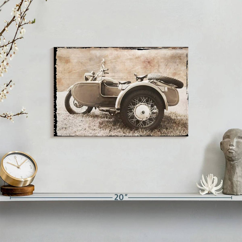 Mehar Ural Motorcycle, 8" H x 12" W