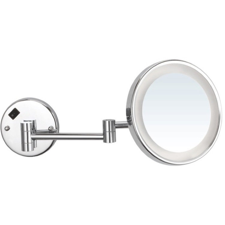 Miroir à maquillage/rasage grossissant à del encastrée Jarboe, Chrome