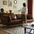 Caramel Mid-Century Modern Sofa