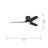 Hentz Indoor Ceiling Fan with Midnight Black ABS blades and Handheld Remote
