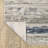 Abstract Stripes Machine Woven Area Rug in Blue and Gray-349979183