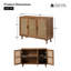 Hearn 109 cm Modern Wide Sideboard with 3 Rattan Doors-588200523