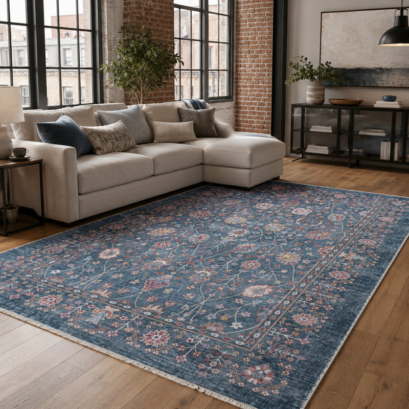 Geometric Cotton and Chenille Flatweave Area Rug, 80 x 150 cm
