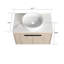 Meuble-lavabo moderne à flotteur avec lavabo en céramique
