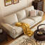 Causeuse-coussin standard en lin et coton blanc