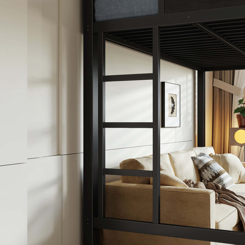 Space-Saving Loft Bed Frame with Integrated Storage, USB Charging and LED Lighting