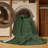 Machine Washable Solid Green Area Rug-1246175545