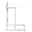Table à collation moderne, surface blanche brillante et base en métal, idéale pour la chambre à coucher, articles larges, portable léger, assemblage inclus, table d'appoint de 26,5 pouces de hauteur avec pieds de table