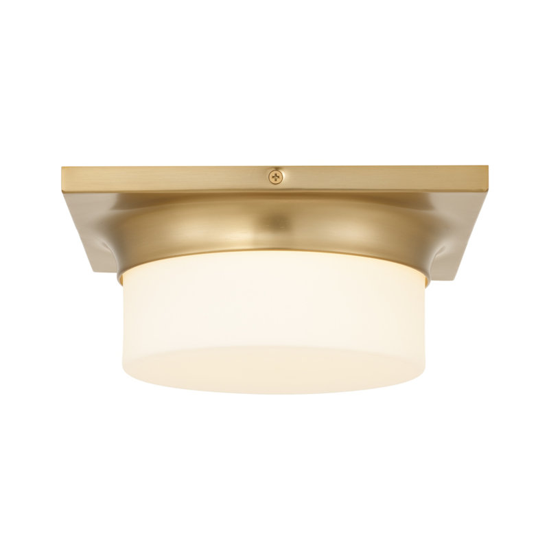 Plafonnier DEL 10 pouces, trois températures de couleur,  Laiton antique, 20 W, H 3,75 po x l 10 po x P 10 po