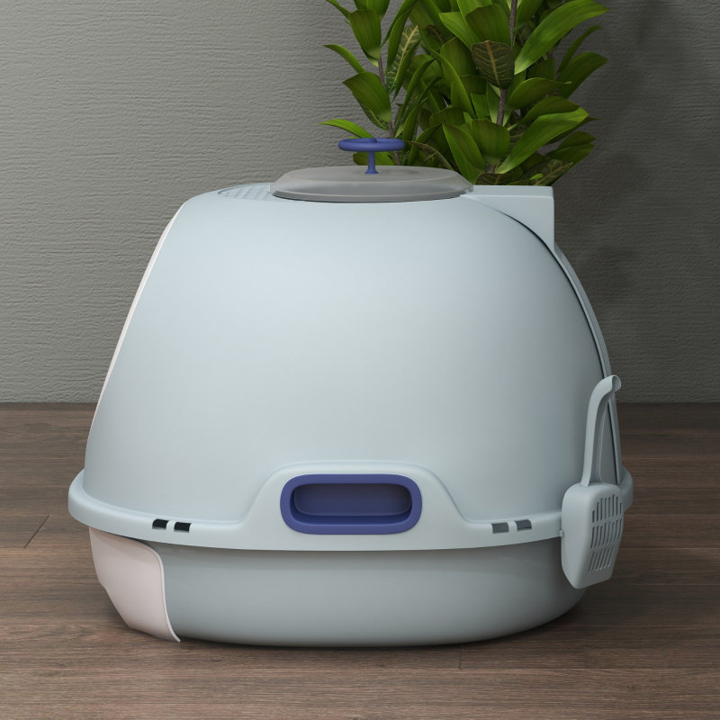 Polypropylene Enclosed Litter Box with Scoop