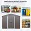8Ft X 4Ft Outdoor Metal Storage Shed With Metal Foundation-123375546