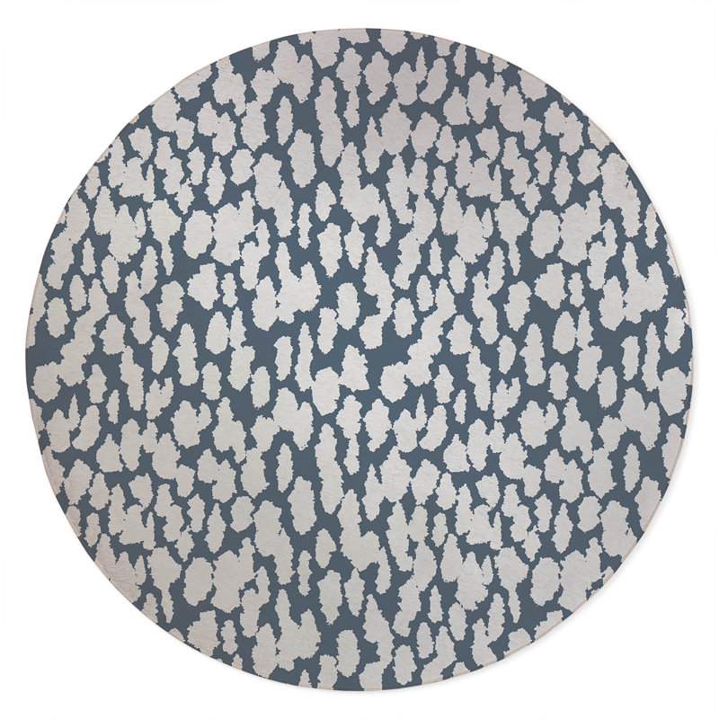 Animal Splat Non-Slip Outdoor Rug, Round 5'
