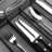 24 Piece Silverware Set, Flatware Utensils Set Mirror Polished, Dishwasher Safe Service For 4, Include Knife/Fork/Spoon/Steak Knife/Wire Mesh Steel Cutlery Holder Storage Trays (Tray)