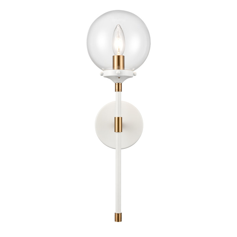 Applique murale 1 lumière Boudreaux 19 po de hauteur - blanc mat, Blanc mat
