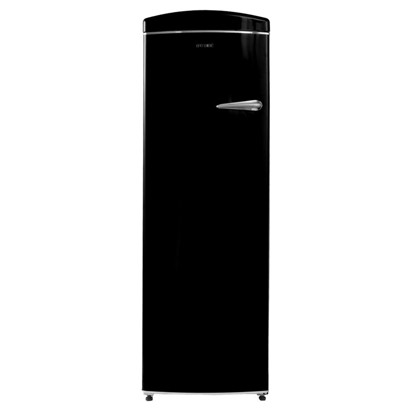 Conserv 8.3cf Classic Retro Upright Freezer Frost Free 24" 110V w/ 6 Drawers, Black, Right