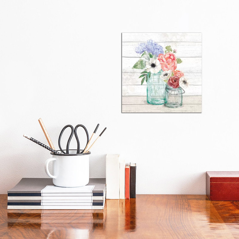 Pastel Flower Market XII by Mary Urban - Print on Canvas, Wrapped Canvas, 45.72 cm H x 45.72 cm W x 3.175 cm D
